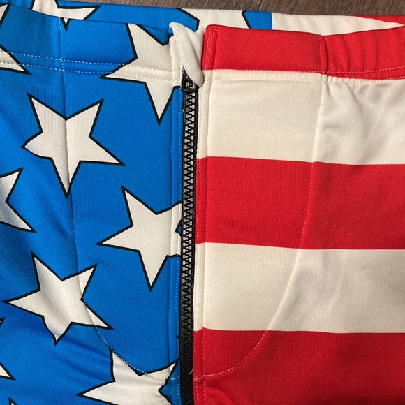JEREMY SCOTT x ADIDAS American flag shorts size small - Picture 7 of 9